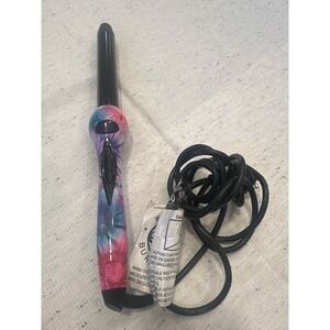 Eva NYC Floral Ceramic Curling Wand Hair Stylist healthy Tool 1" clip free